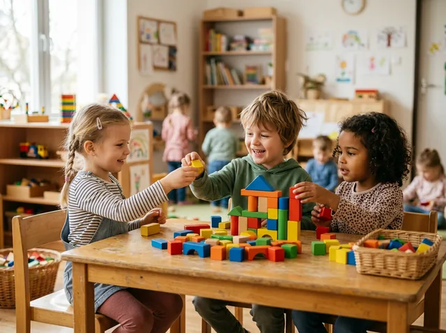 Gyerekek együtt játszanak és tanulnak – szociális fejlődés az iskolakezdéshez