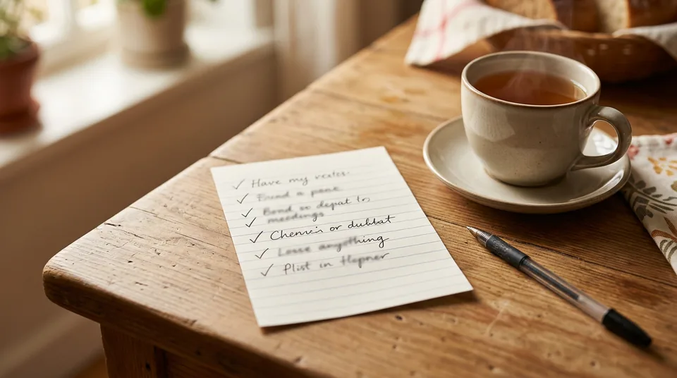 Kézzel írt ellenőrzőlista – gyakorlatias eszközök a szorongásoldáshoz