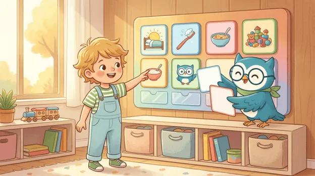 Napirend tervező — Vizuális napirend 4-8 éveseknek